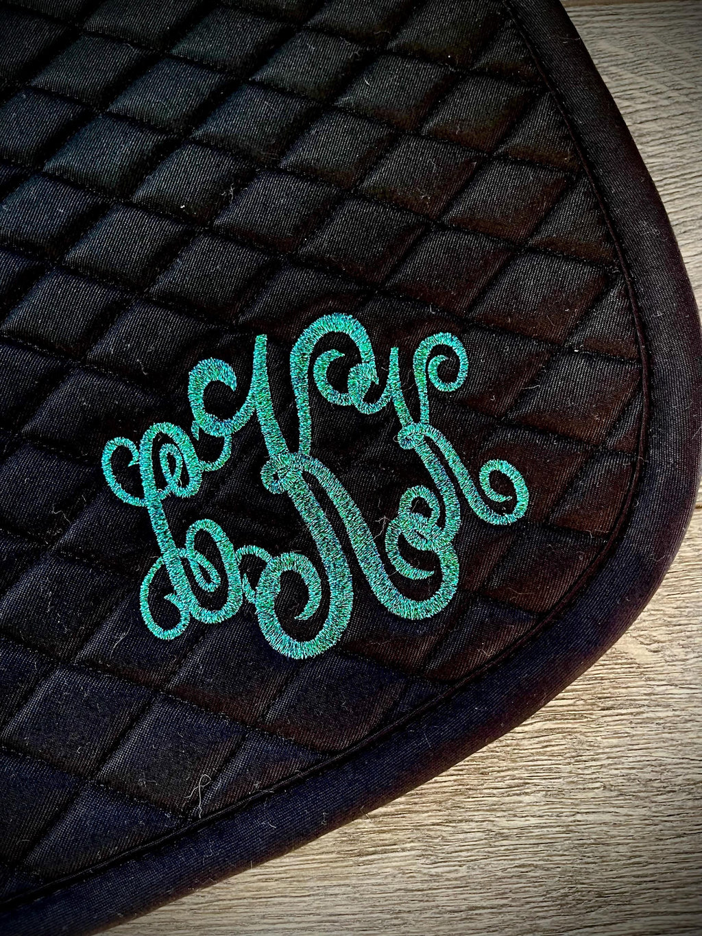 Intertwined Monogram Custom Saddle Pad