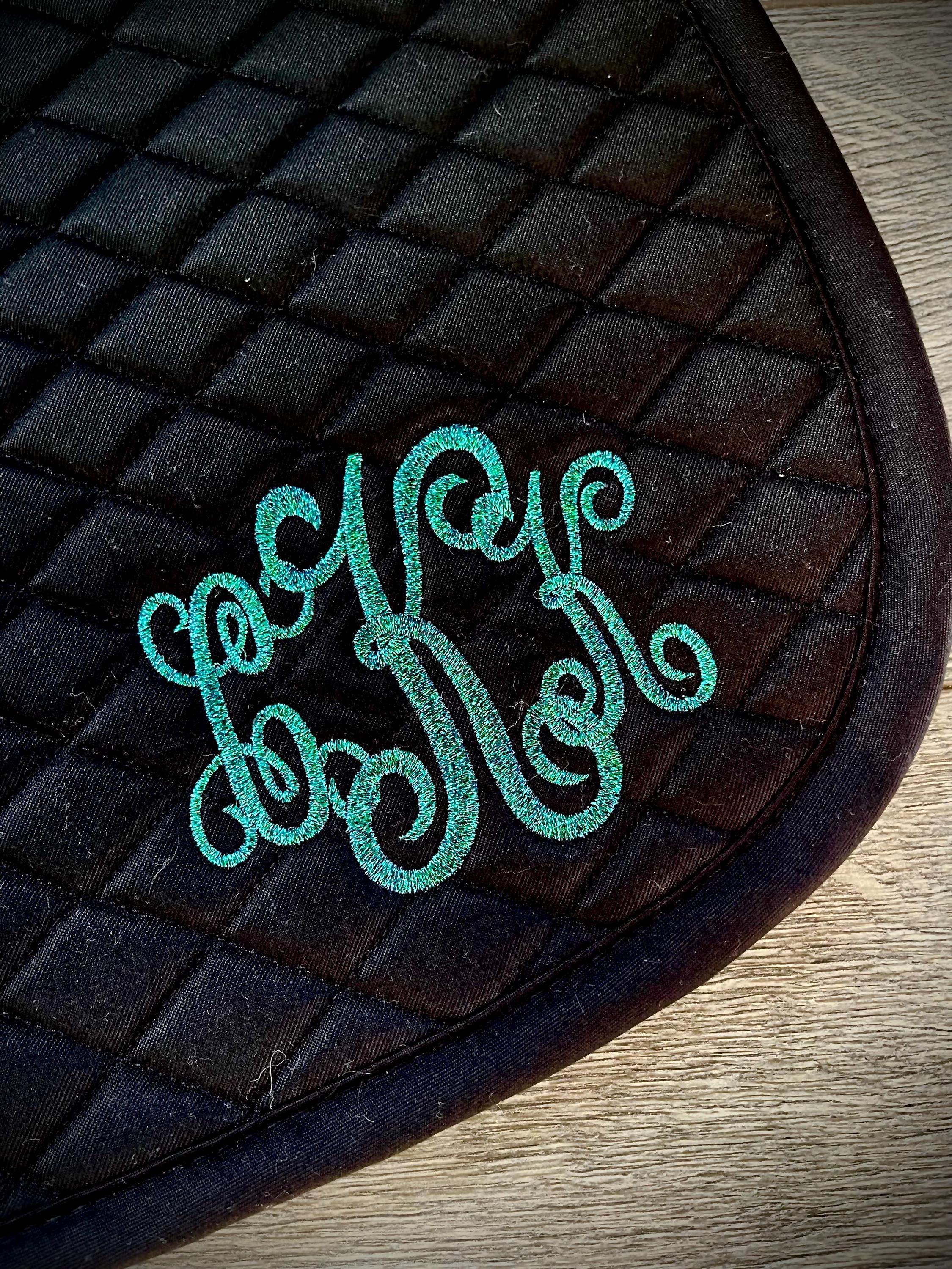 Intertwined Monogram Custom Saddle Pad