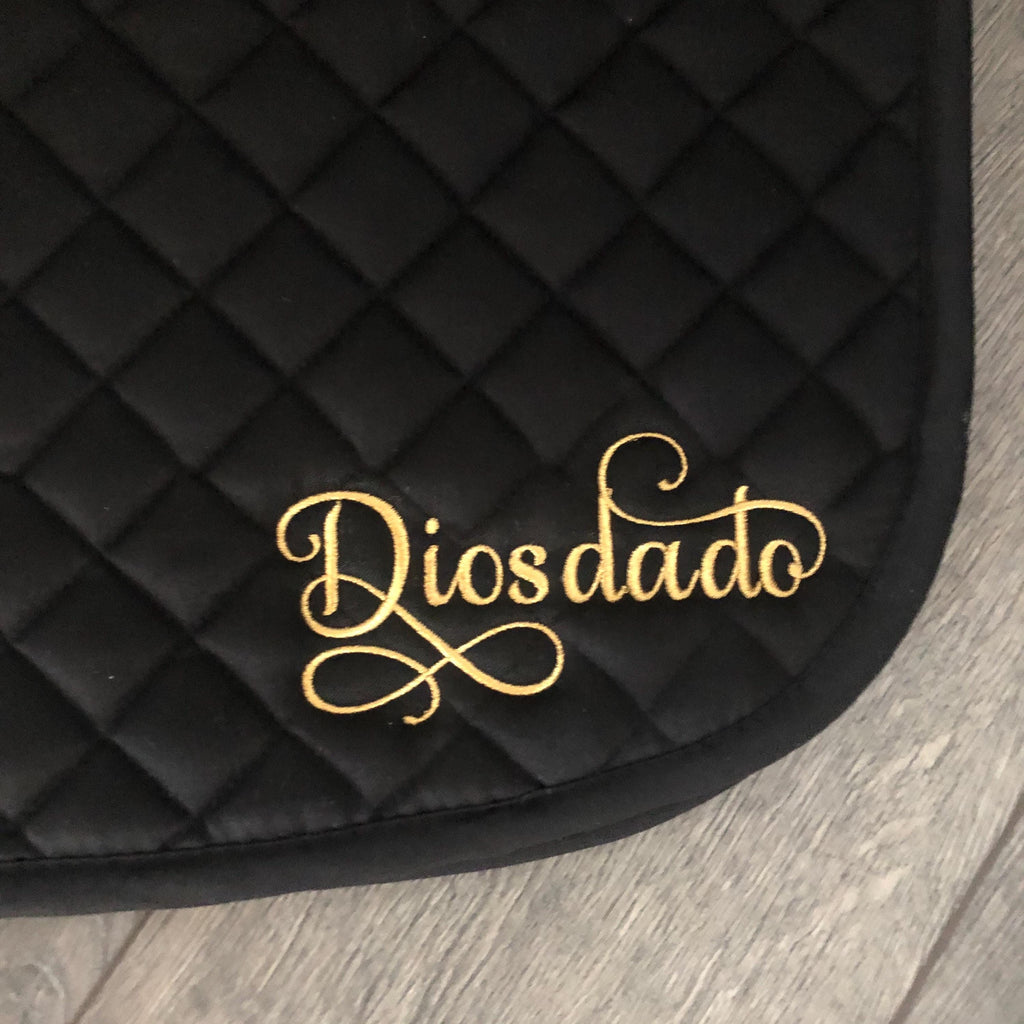 Elegant Custom Name Saddle Pad