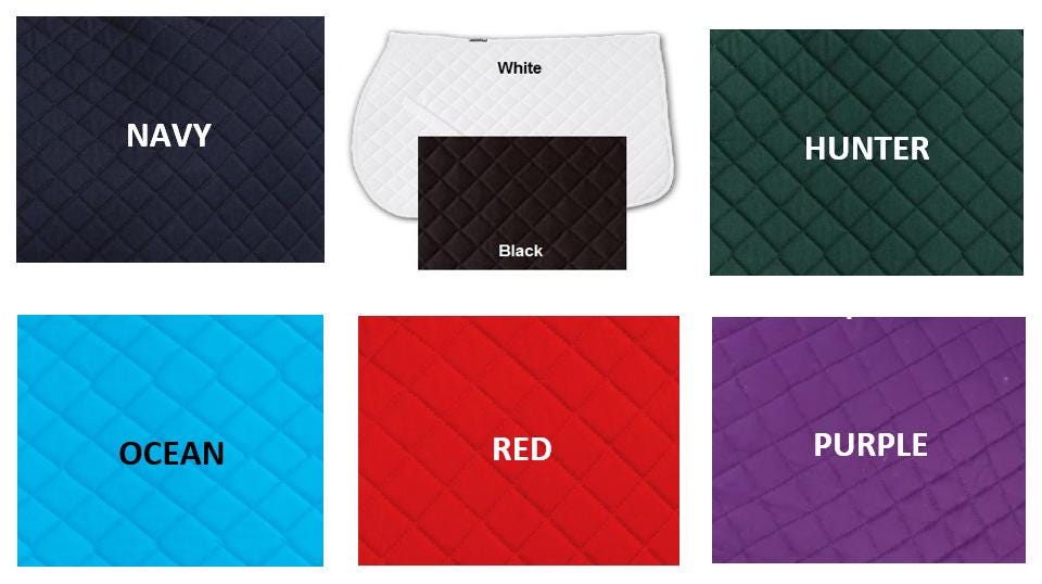 Classic Design Custom Name Saddle Pad