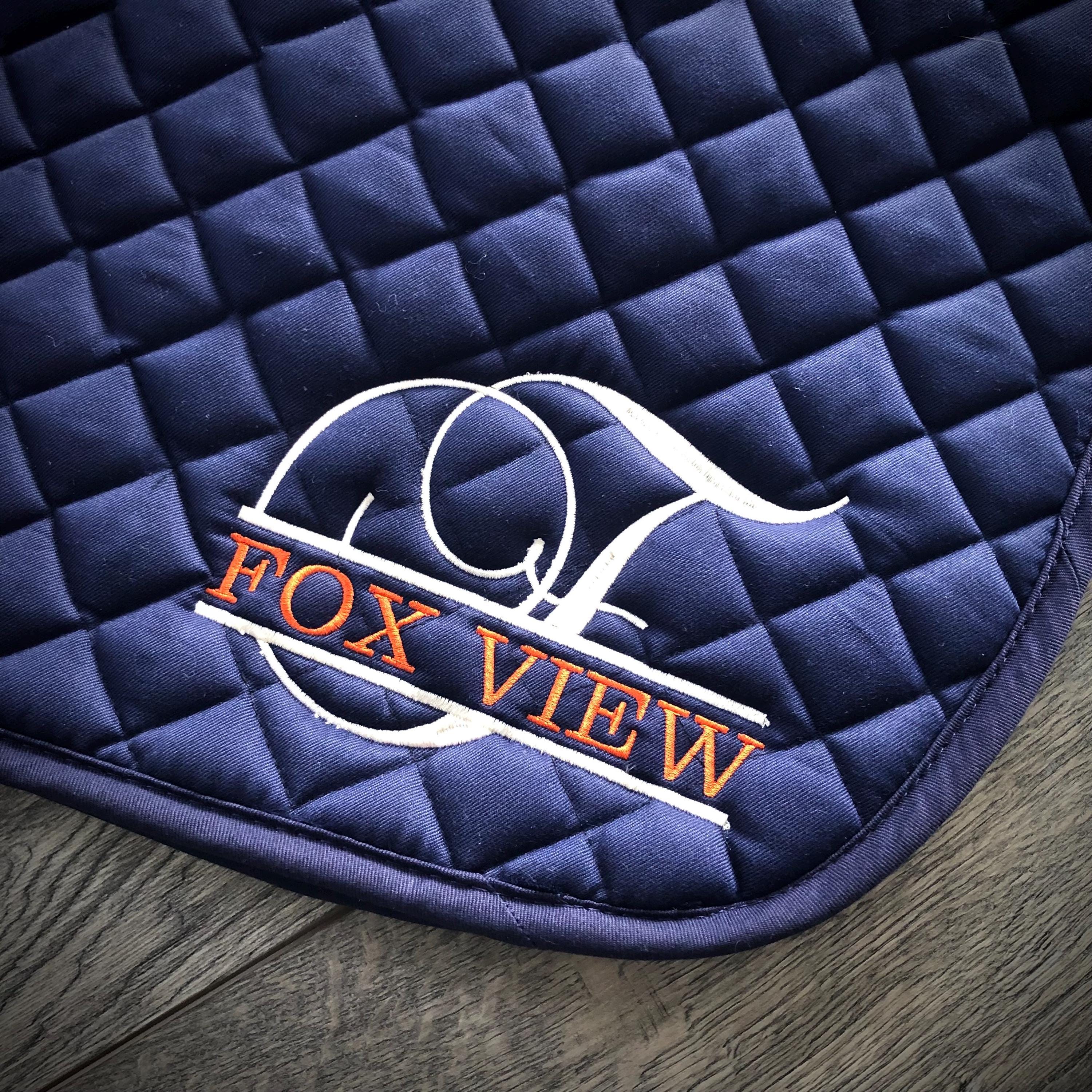 Split Letter Custom Name Saddle Pad