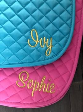 Custom Name Saddle Pad