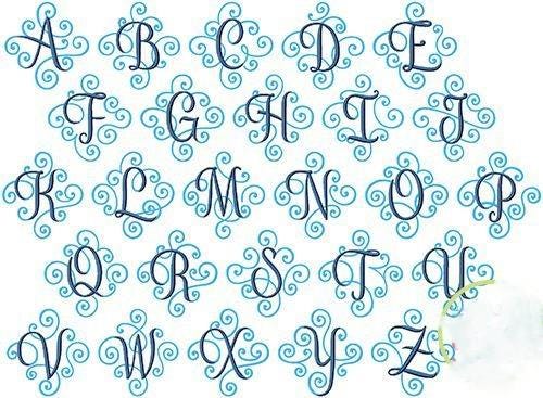 Scroll Letter Monogram Custom Saddle Pad