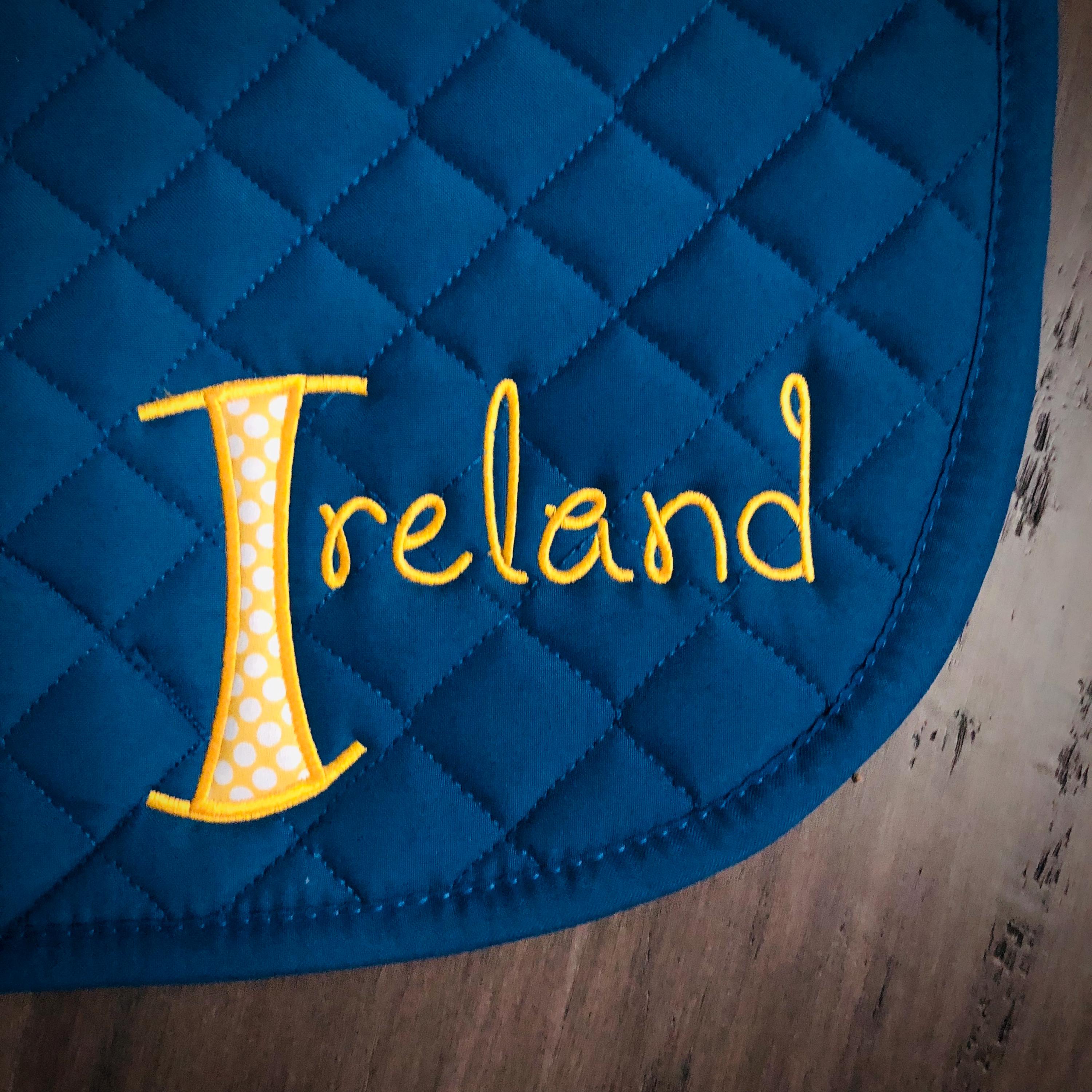 Custom Applique Name Saddle Pad - Amy