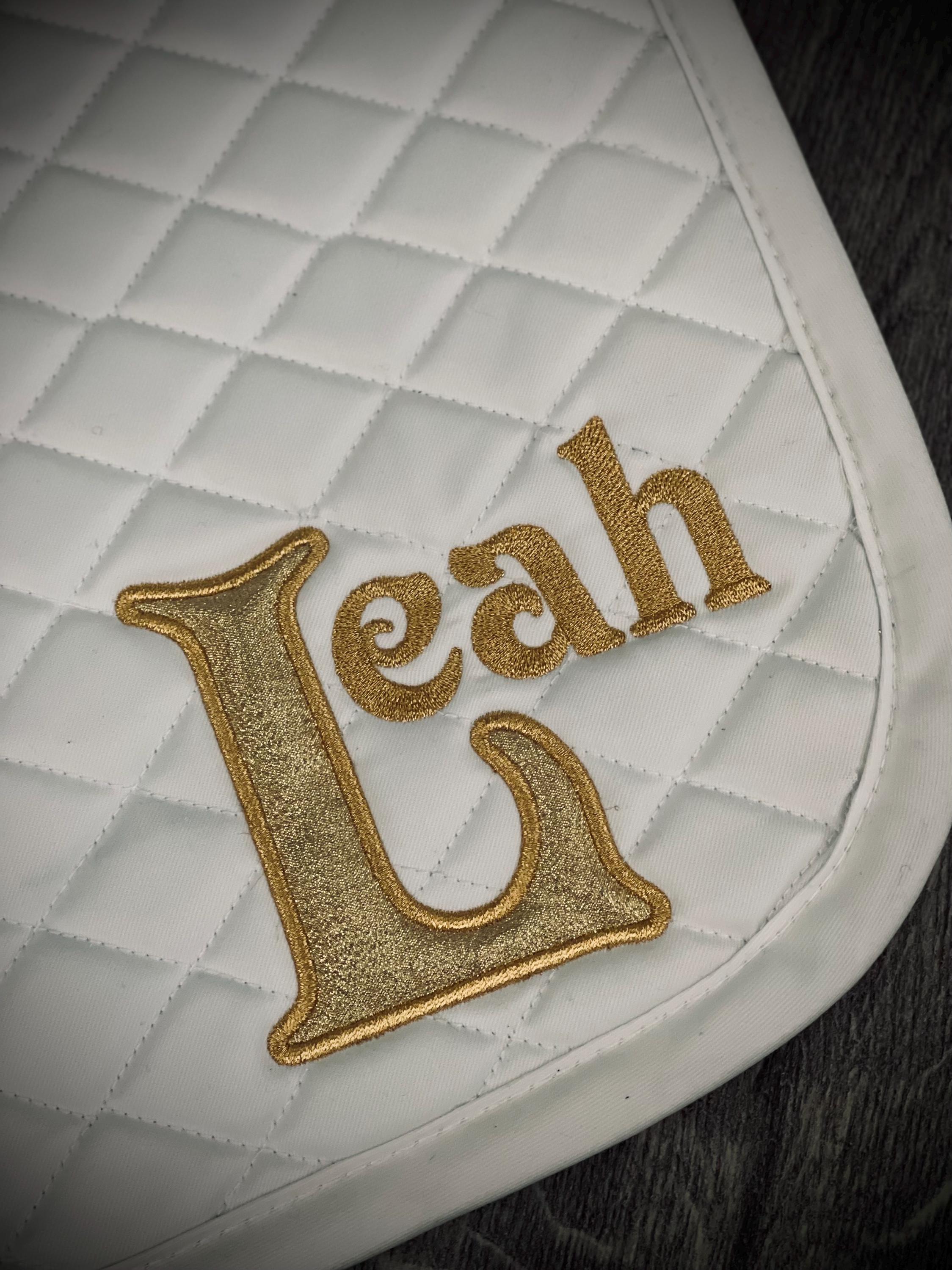 Custom Applique Name Saddle Pad - Blake