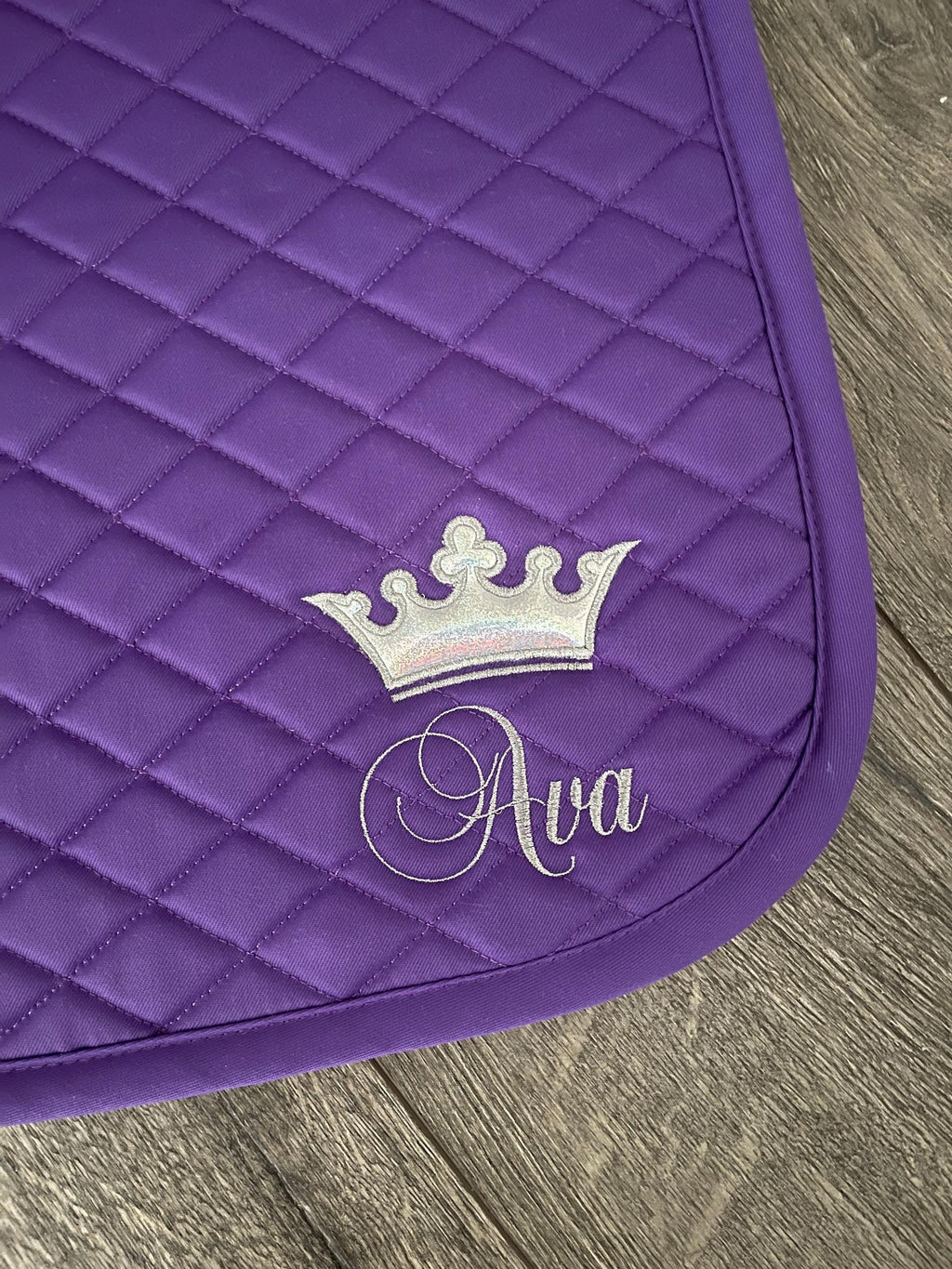 Appliqued Crown Personalized Saddle Pad