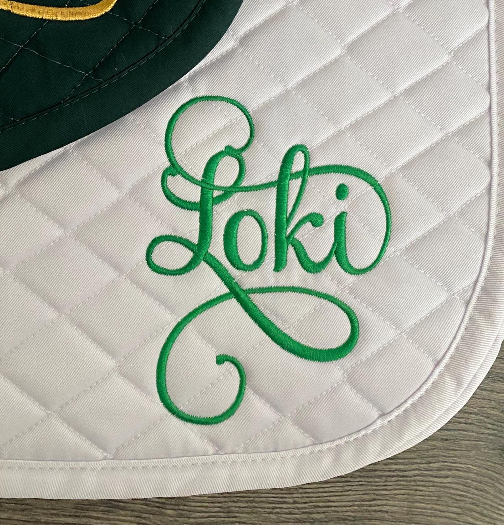 Elegant Custom Name Saddle Pad