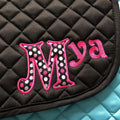 Custom Applique Name Saddle Pad